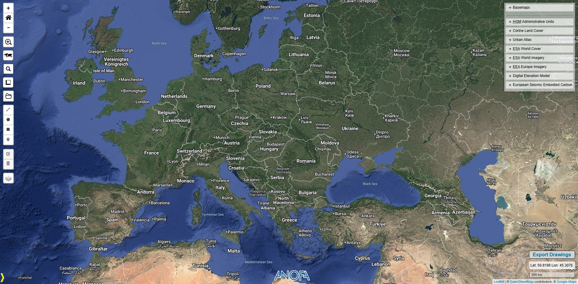 Geox interface screenshot 1